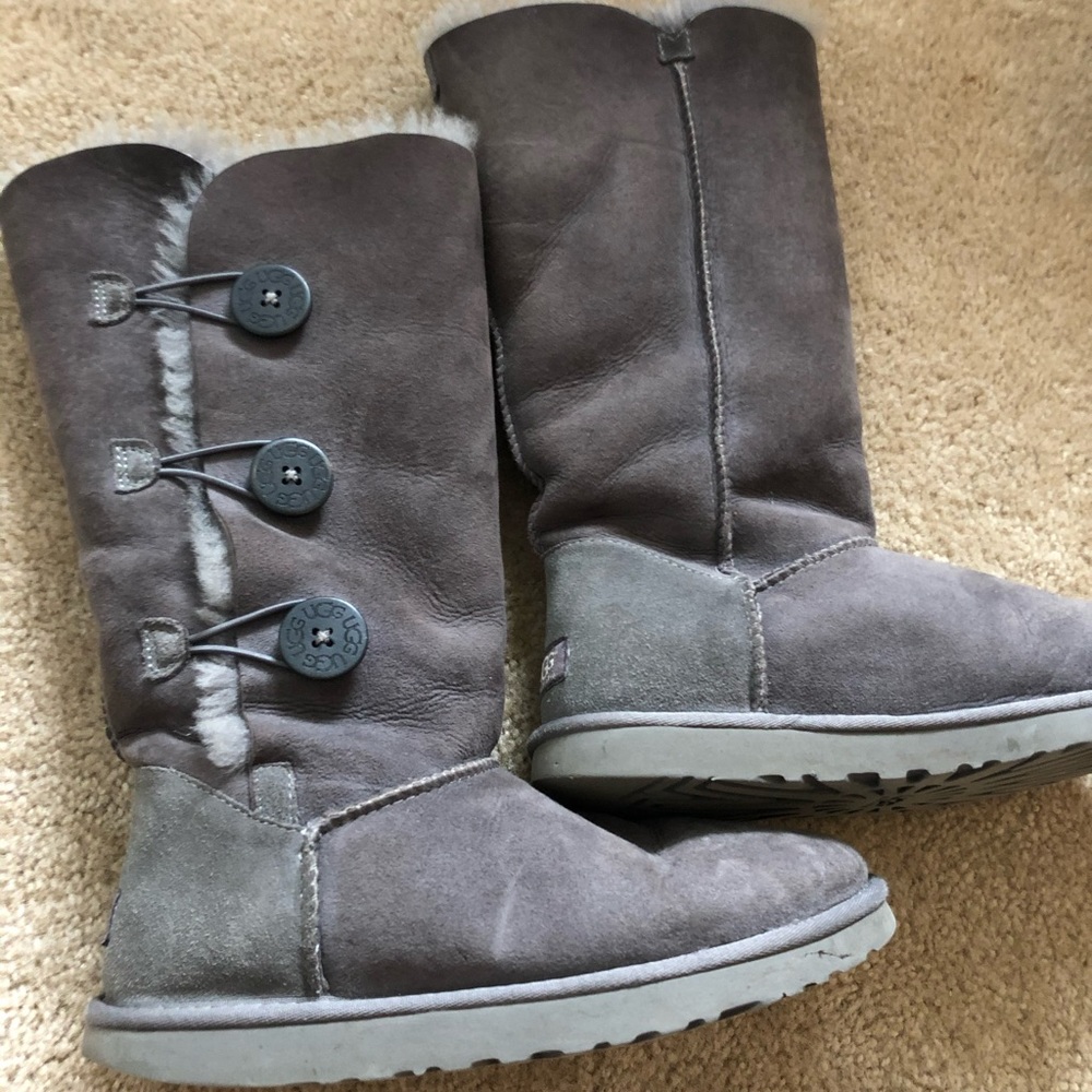 Grey Button Up Uggs